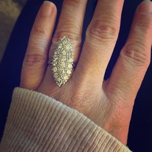 Sterling Silver Antique Diamond Ring